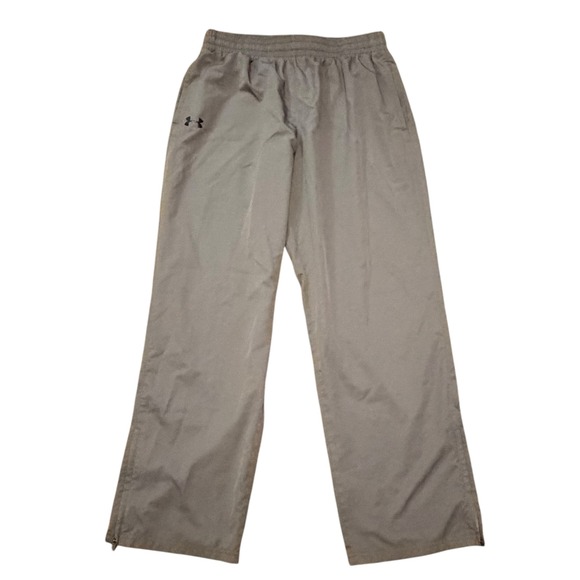 Under Armour Other - Under Armour HeatGear Mens XL Gray Loose Fit Mesh Lined Track Pants Ankle Zip